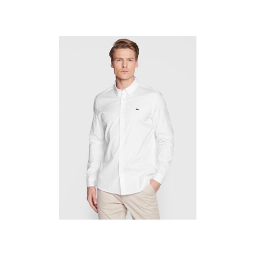 Lacoste Koszula CH1843 Biały Slim Fit ze sklepu MODIVO w kategorii Koszule męskie - zdjęcie 170269839