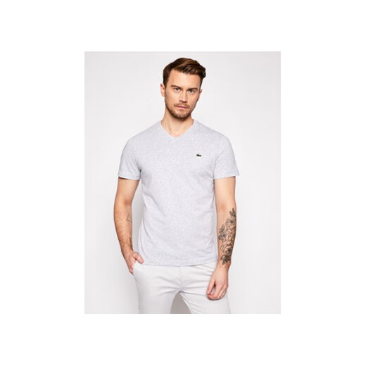 Lacoste T-Shirt TH2036 Szary Regular Fit ze sklepu MODIVO w kategorii T-shirty męskie - zdjęcie 170269877