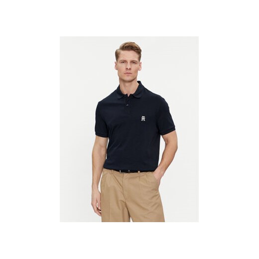 Tommy Hilfiger Polo Interlock MW0MW34783 Granatowy Regular Fit ze sklepu MODIVO w kategorii T-shirty męskie - zdjęcie 170270075