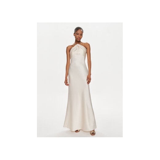 Rinascimento Sukienka wieczorowa CFC0117926003 Beżowy Regular Fit ze sklepu MODIVO w kategorii Sukienki - zdjęcie 170270168