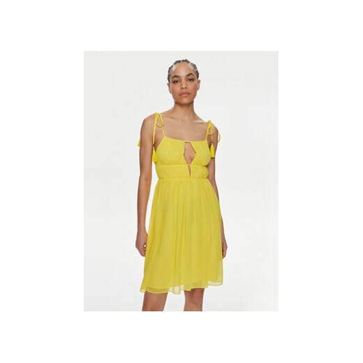 Patrizia Pepe Sukienka letnia 2A2714/A061-Y447 Żółty Regular Fit ze sklepu MODIVO w kategorii Sukienki - zdjęcie 170270208
