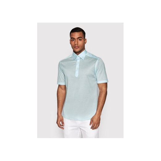 Eton Polo 100003113 Zielony Slim Fit ze sklepu MODIVO w kategorii T-shirty męskie - zdjęcie 170270306