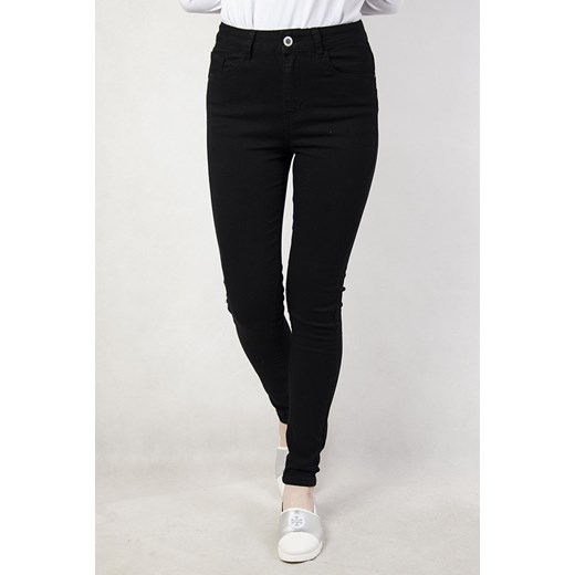 Czarne spodnie jeansowe idealnie przylegające Olika M okazja olika.com.pl