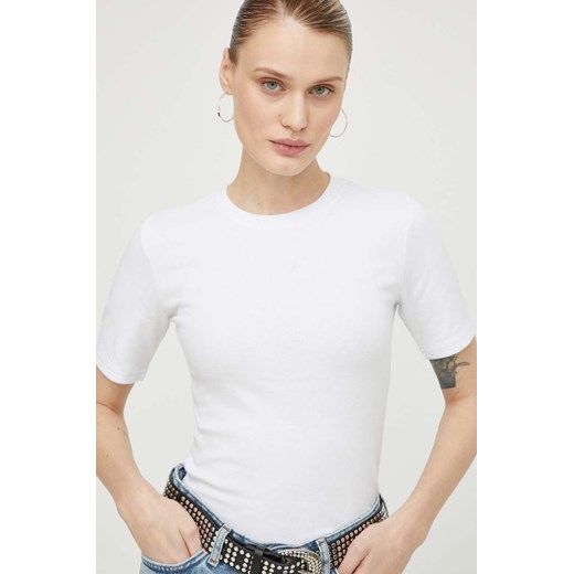 Samsoe Samsoe t-shirt SAALEXO damski kolor biały F10000005 ze sklepu ANSWEAR.com w kategorii Bluzki damskie - zdjęcie 170270757