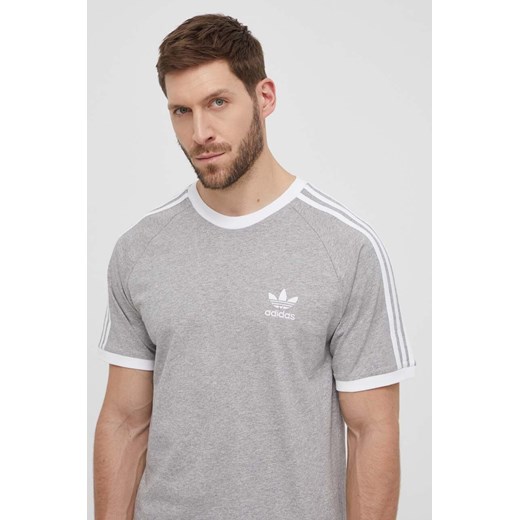 adidas Originals t-shirt bawełniany męski kolor szary wzorzysty IA4848 ze sklepu ANSWEAR.com w kategorii T-shirty męskie - zdjęcie 170270898