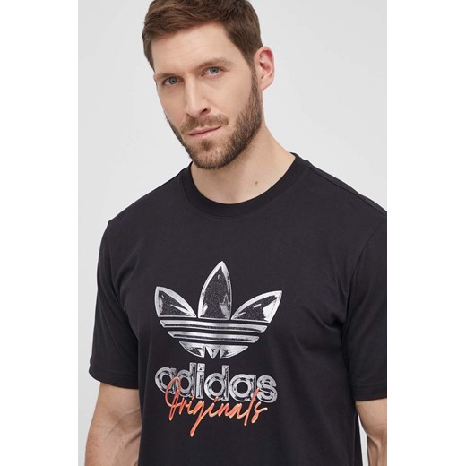 adidas Originals t-shirt bawełniany męski kolor czarny z nadrukiem IS0227 L ANSWEAR.com