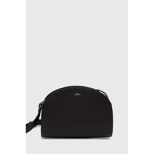 A.P.C. torebka skórzana sac demi-lune kolor czarny PXAWV-F61048 One Size PRM