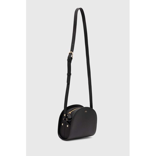 A.P.C. torebka skórzana sac demi-lune kolor czarny PXAWV-F61048 One Size PRM