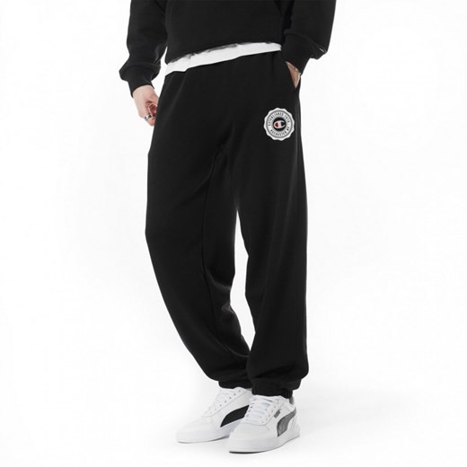 Męskie spodnie dresowe Champion Rochester Elastic Cuff Pants - czarne ze sklepu Sportstylestory.com w kategorii Spodnie męskie - zdjęcie 170279267