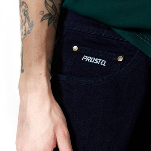 Męskie szorty Prosto Jeans shorts Baggy Epiz - granatowe ze sklepu Sportstylestory.com w kategorii Spodenki męskie - zdjęcie 170279345