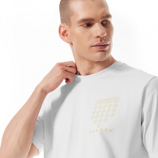 T-shirt męski Prosto. bawełniany biały casual 