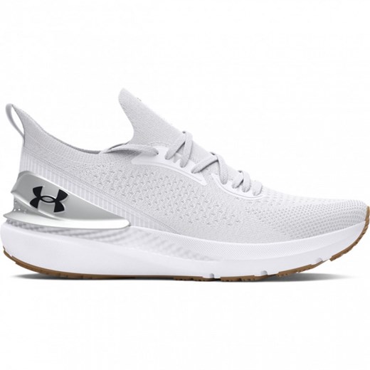 Białe buty sportowe damskie Under Armour dla biegaczy na wiosnę sznurowane 