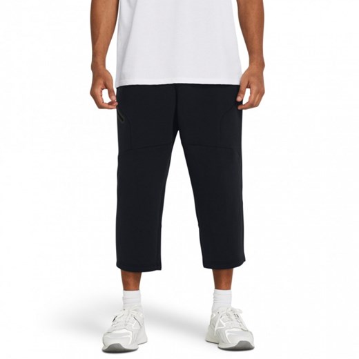 Męskie spodnie treningowe Under Armour Unstoppable Flc Baggy Crop - czarne ze sklepu Sportstylestory.com w kategorii Spodnie męskie - zdjęcie 170280148