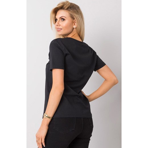 Czarny t-shirt damski z nadrukiem HB-TS-3025.18P, Kolor czarny, Rozmiar L, HiB ze sklepu Primodo w kategorii Bluzki damskie - zdjęcie 170280729