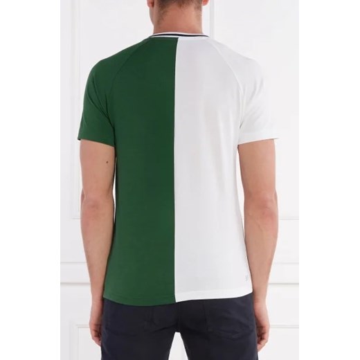 T-shirt męski Lacoste zielony z napisami