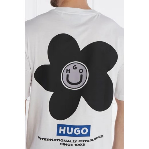 T-shirt męski Hugo Blue z krótkimi rękawami 
