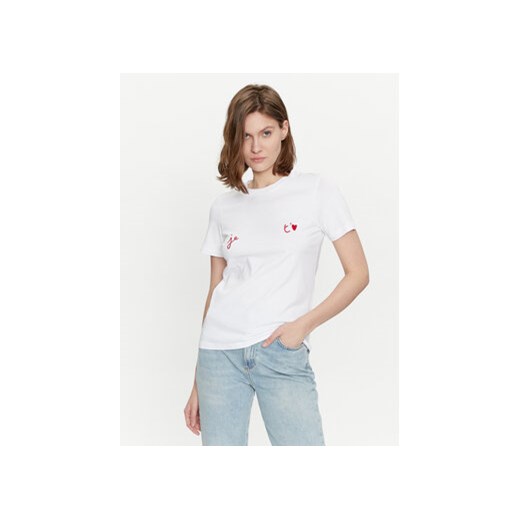 Marella T-Shirt Branca 2413971034 Biały Regular Fit ze sklepu MODIVO w kategorii Bluzki damskie - zdjęcie 170283165