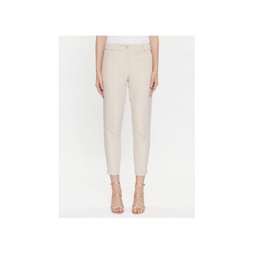 Maryley Spodnie materiałowe 24EB52Z/43GE Beżowy Slim Fit ze sklepu MODIVO w kategorii Spodnie damskie - zdjęcie 170283526