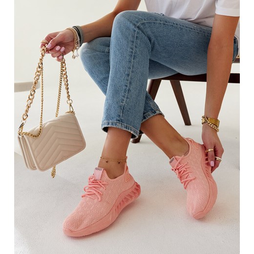 Różowe materiałowe sneakersy Mira ze sklepu gemre w kategorii Buty sportowe damskie - zdjęcie 170284088