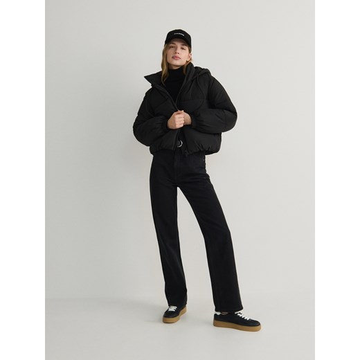 Reserved - Pikowana kurtka oversize - czarny ze sklepu Reserved w kategorii Kurtki damskie - zdjęcie 170286177