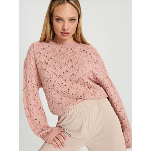 Sinsay - Sweter z miękkiej dzianiny - różowy ze sklepu Sinsay w kategorii Swetry damskie - zdjęcie 170287016
