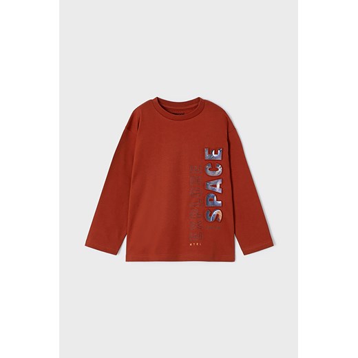 Bluzka chłopięca z długim rękawem - czerwona ze sklepu 5.10.15 w kategorii T-shirty chłopięce - zdjęcie 170287327