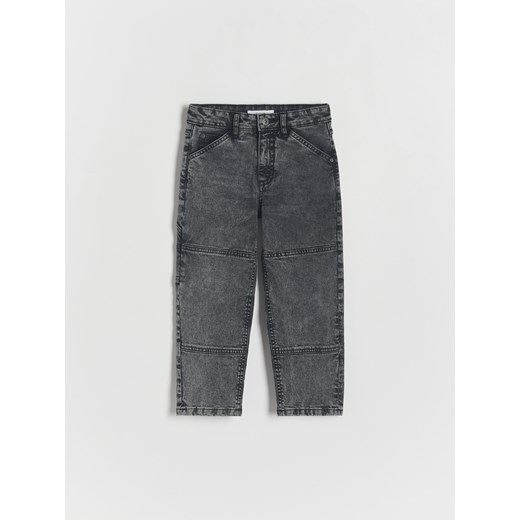 Reserved - Elastyczne jeansy wide leg - jasnoszary ze sklepu Reserved w kategorii Spodnie chłopięce - zdjęcie 170288125