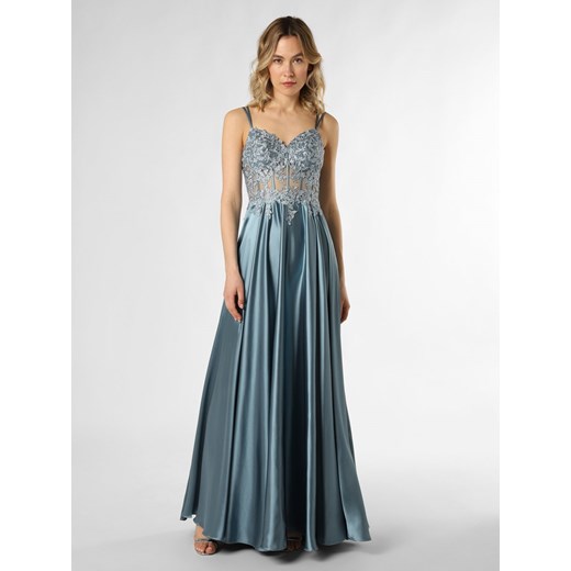 Luxuar Fashion Damska sukienka wieczorowa Kobiety niebieski jednolity ze sklepu vangraaf w kategorii Sukienki - zdjęcie 170288597