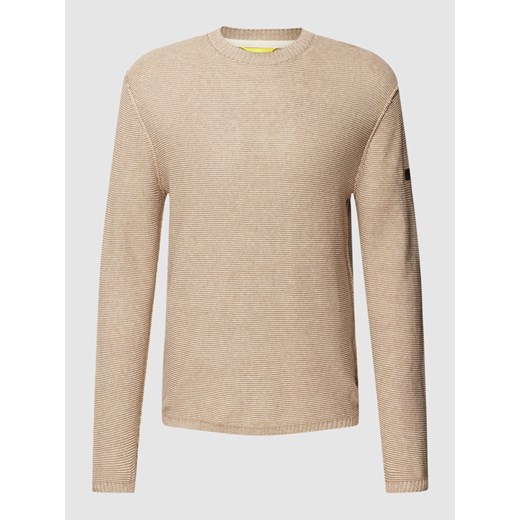 Sweter z dzianiny z detalem z logo ze sklepu Peek&Cloppenburg  w kategorii Swetry męskie - zdjęcie 170289466