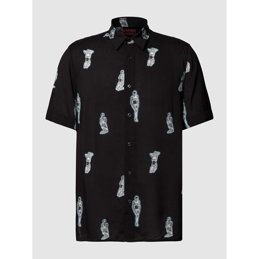 Koszula casualowa z wiskozy ze wzorem na całej powierzchni model ‘Ebor’ ze sklepu Peek&Cloppenburg  w kategorii Koszule męskie - zdjęcie 170290805