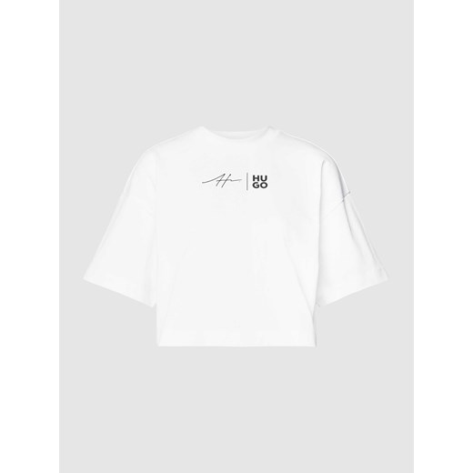 T-shirt krótki z nadrukiem z logo model ‘Cropped Tee’ XL Peek&Cloppenburg  wyprzedaż