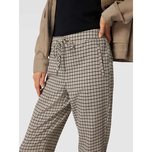 Skrócone spodnie materiałowe ze wzorem w kratę model ‘Marley' Kaffe 42 promocja Peek&Cloppenburg 