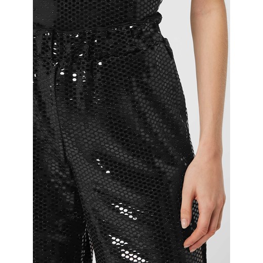 Spodnie o kroju paperbag z cekinami model ‘Sandy’ Selected Femme M wyprzedaż Peek&Cloppenburg 