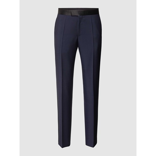 Spodnie o kroju regular fit z zakładkami w pasie i paskami w kontrastowym kolorze ze sklepu Peek&Cloppenburg  w kategorii Spodnie męskie - zdjęcie 170293149