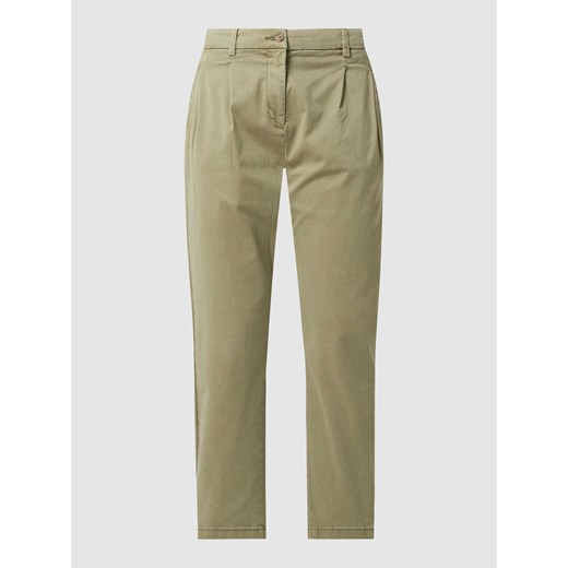 Spodnie z zakładkami w pasie z dodatkiem lyocellu ze sklepu Peek&Cloppenburg  w kategorii Spodnie damskie - zdjęcie 170293348