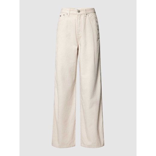 Spodnie sztruksowe z naszywką z logo model ‘Claire’ Tommy Jeans 29/32 okazja Peek&Cloppenburg 
