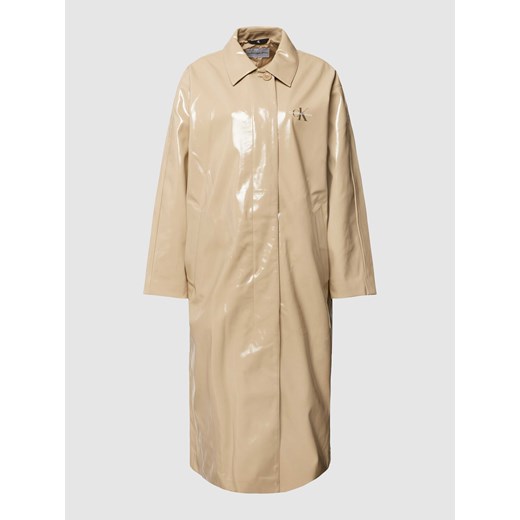 Płaszcz z nadrukiem z logo model ‘OVERSIZED COATED COAT’ ze sklepu Peek&Cloppenburg  w kategorii Płaszcze damskie - zdjęcie 170294305