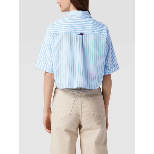 Bluzka koszulowa z naszywką z logo model ‘Front’ Tommy Jeans M Peek&Cloppenburg  wyprzedaż