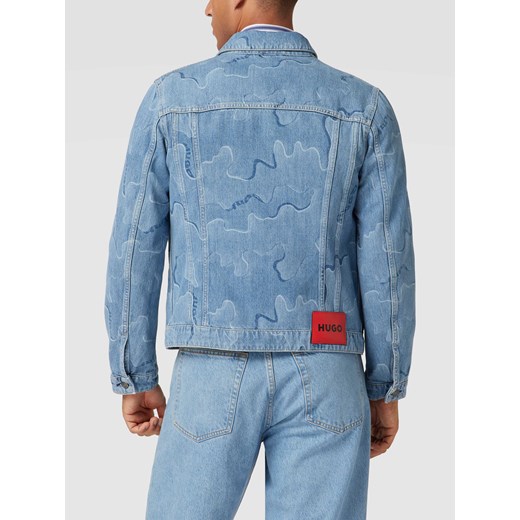 Kurtka jeansowa ze wzorem na całej powierzchni model ‘HUGO 078’ XXL Peek&Cloppenburg  okazja
