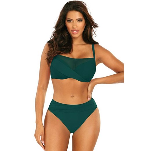 Dwuczęściowy strój kąpielowy zielony 1002 N2 Fashion 16, Kolor zielony, Rozmiar 38D/M, Self ze sklepu Intymna w kategorii Stroje kąpielowe - zdjęcie 170295525