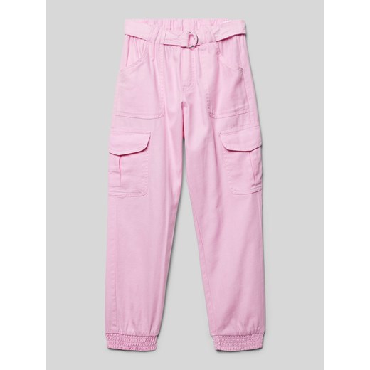 Spodnie cargo o kroju regular fit z paskiem ze sklepu Peek&Cloppenburg  w kategorii Spodnie dziewczęce - zdjęcie 170301559