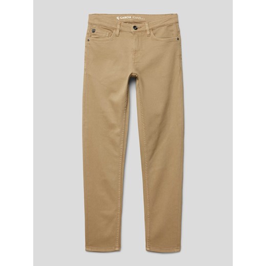 Jeansy o kroju slim fit z naszywką z logo ze sklepu Peek&Cloppenburg  w kategorii Spodnie chłopięce - zdjęcie 170302166