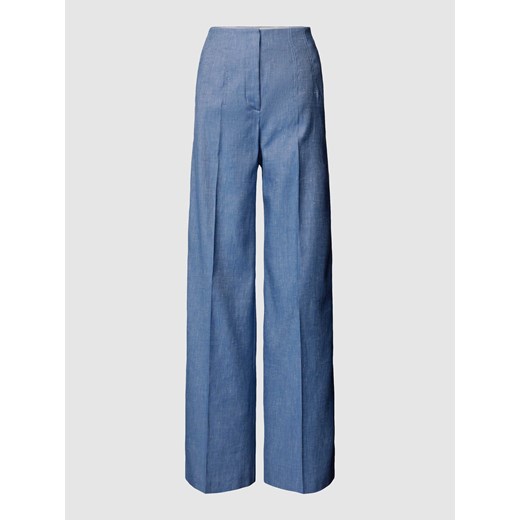 Spodnie lniane o rozkloszowanym kroju w kant model ‘Tasena’ ze sklepu Peek&Cloppenburg  w kategorii Spodnie damskie - zdjęcie 170302219