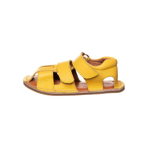 lamino Skórzane sandały w kolorze żółtym do chodzenia na boso ze sklepu Limango Polska w kategorii Sandały dziecięce - zdjęcie 170303379