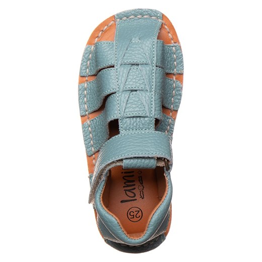 lamino Skórzane sandały w kolorze błękitnym do chodzenia na boso Lamino 21 promocja Limango Polska