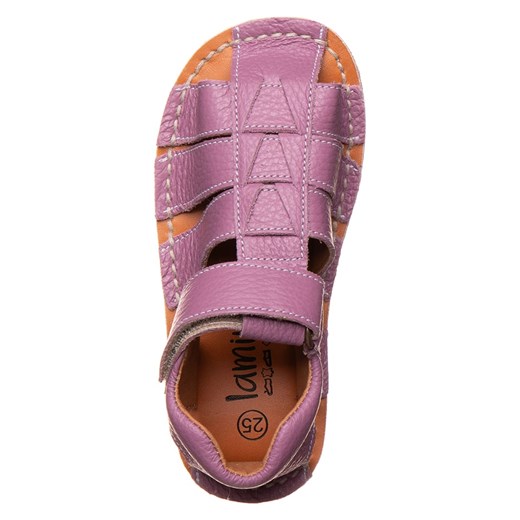 lamino Skórzane sandały w kolorze fioletowym do chodzenia na boso Lamino 21 okazyjna cena Limango Polska
