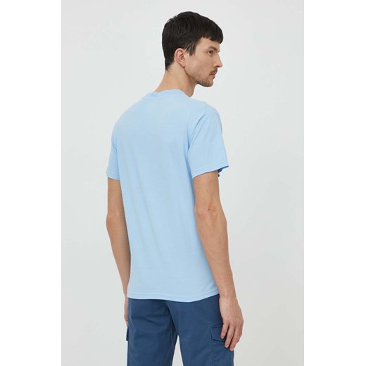 Bomboogie t-shirt bawełniany męski kolor niebieski gładki L ANSWEAR.com