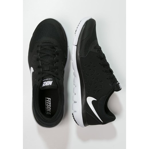 Nike Performance FLEX 2015 RUN Obuwie do biegania Amortyzacja black/white zalando czarny skóra