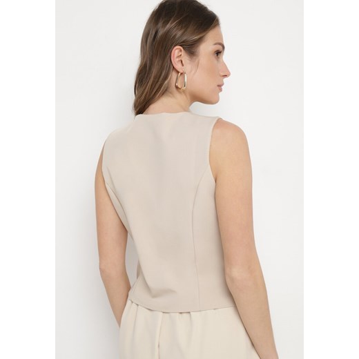 Kamizelka damska Born2be beżowa 