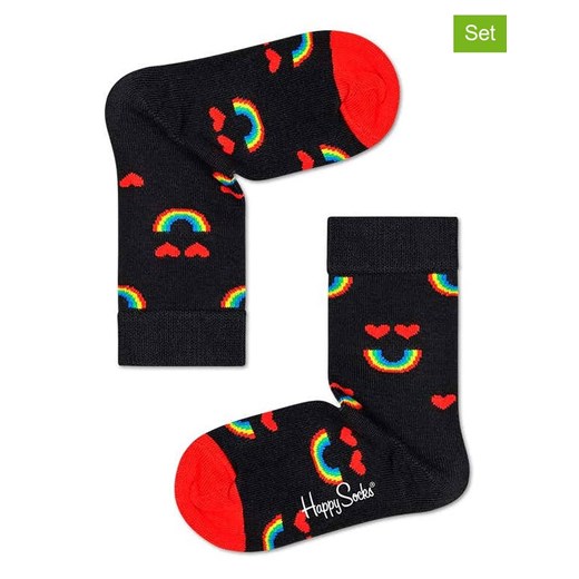 Skarpetki dziecięce Happy Socks czarne dziewczęce 